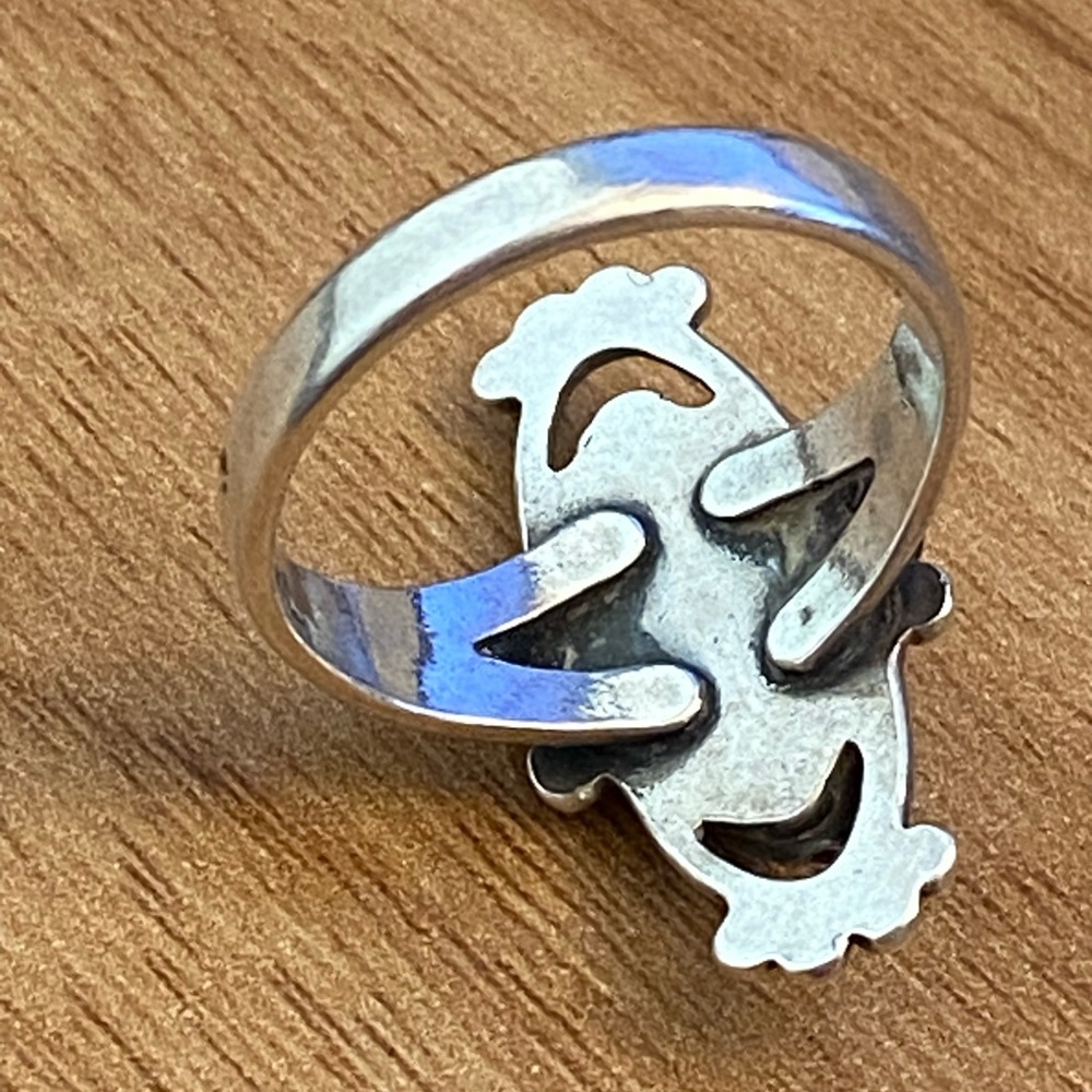 Beautiful hematite 925 sterling silver native American ring. Bell trading post. - Picture 3 of 7